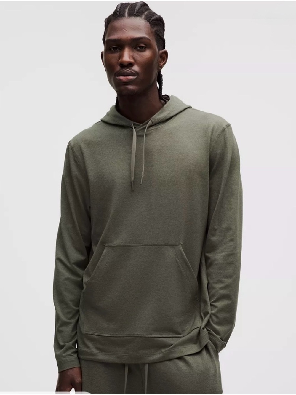 lululemon athletica Men's Olive Hoodie Sweatshirt